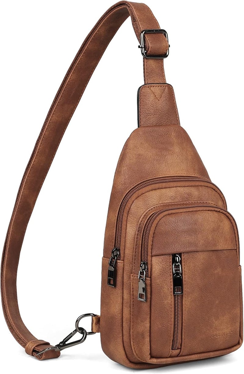 MASINTOR Sling Bag for Women - Crossbody Bags Fanny Pack with Vegan Leather - Adjustable Sling Backack for Travel - Image 1